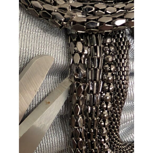 Vtg My Michelle Empire Halter Maxi Gown Sz M Silver Y2K Whimisigoth Fairy - Picture 6 of 16